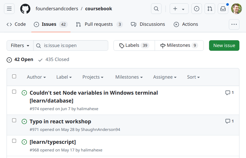 Github Issues